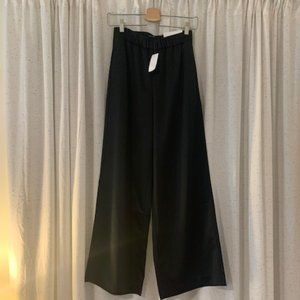 NWT Black Ann Taylor Satin_Feel Wide-Leg Pants, Size XS